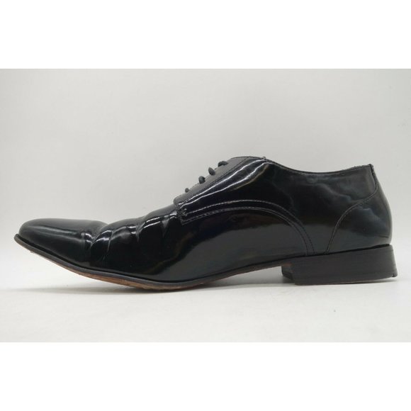 Cole Haan Black Patent Leather Lace Up Dress Oxfords Shoes Men\'s 11 M